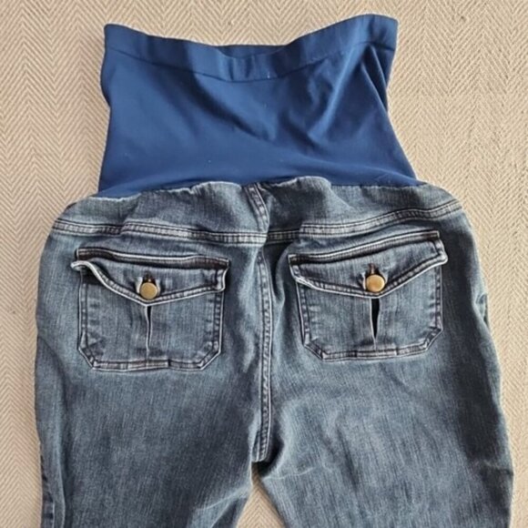 A Pea in the Pod Jeans Maternity Size Medium (32x29) RN# 79913 Bootcut Med Wash - Picture 9 of 16
